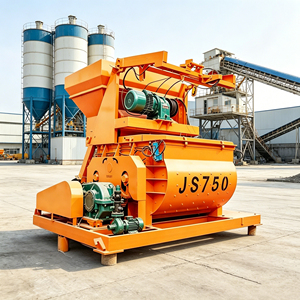 Malaxeur à béton à double arbre forcé <span class=keywords><strong>Pro</strong></span> JS750 750L, équipement de mélange haute vitesse avec pompe et moteur 5M/H pour le marché mondial - Product Image 2