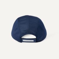 Gorra de Running Azul Marino de Secado Rápido, Ligera, Transpirable y Ajustable, de 5 Paneles, con Banda Reflectante y Parte Trasera de Malla