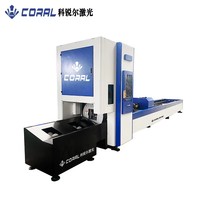 CORAL CRL-6012QG-A Máquina de Corte Láser de Fibra CNC Automática de 3000W para Tubos Metálicos, Alta Precisión, Compatible con PLT AI