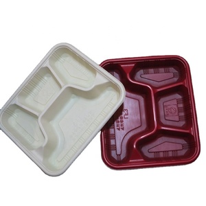 Wholesale Disposable Plastic Takeaway Food Packaging Containers Microwave Food Bento Lunch Box