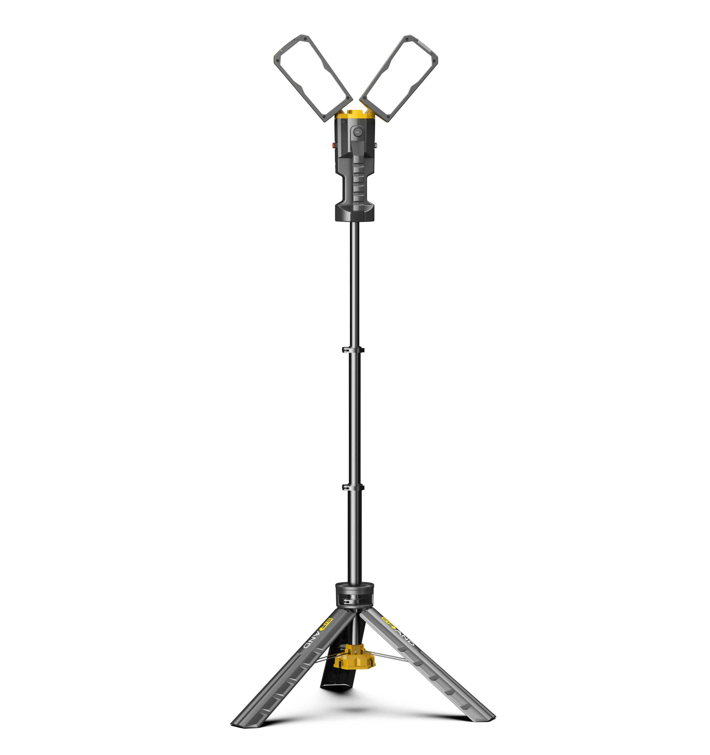 AC 185-265V सुपर ब्राइटनेस पोर्टेबल ट्राइपॉड स्टैंडिंग LED वर्क लाइट टॉवर एडजस्टेबल ऊंचाई बदलने योग्य 2 स्तर