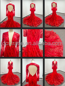 Ocstrade ropa mujer backless dài tay áo <span class=keywords><strong>prom</strong></span> bóng áo buổi tối sequin ăn mặc bên Nàng Tiên Cá <span class=keywords><strong>prom</strong></span> váy đỏ 2023 Đen cô gái - Product Image 2