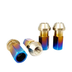 Écrous <span class=keywords><strong>de</strong></span> <span class=keywords><strong>roue</strong></span> <span class=keywords><strong>antivol</strong></span> en titane M12 M14 à extrémité ouverte pour pièces automobiles - Product Image 2