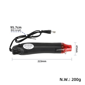 Pistola de Calor de Temperatura Constante de 220V con Enchufe Europeo, Negra, para Manualidades, Sellos de Goma, Polvo para Repujado, Plástico Termoencogible y Tubos Termocontraíbles - Product Image 2