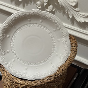 Assiettes en céramique blanches à petites fleurs, design vintage, pour mariage, dîner, dessert, petit-déjeuner, <span class=keywords><strong>fruits</strong></span> - Product Image 1