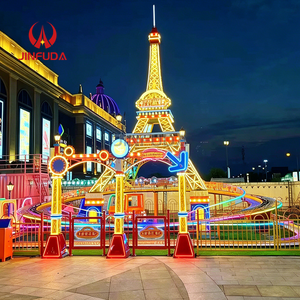 <span class=keywords><strong>Tren</strong></span> de Diversión Infantil para Exteriores con Luces LED, Construcción de Acero, Diseño con Temática de París para Uso en Centros Comerciales - Product Image 2