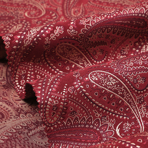 <span class=keywords><strong>Tissu</strong></span> à motif de fleurs de cajou Yili dynamique <span class=keywords><strong>et</strong></span> dense à vagues rouges <span class=keywords><strong>et</strong></span> blanches avec un sens de conception unique, <span class=keywords><strong>tissu</strong></span> d'habillement en polyester - Product Image 4