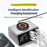 Station de charge 140W USB C, bloc chargeur GaN III 8-en-1, hub de charge rapide, adaptateur chargeur pour ordinateur portable PD 100W pour téléphone portable