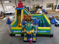 Rebond gonflable de dinosaure pour enfants, maison gonflable de ville, glissante, gonflable, grand, en vente, pour fête d'enfants, offre spéciale