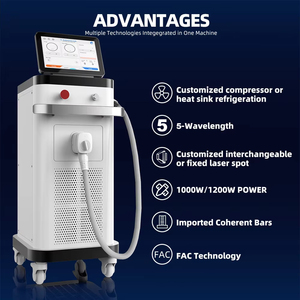Épilateur <span class=keywords><strong>laser</strong></span> à diode stationnaire OEM avec poignée IA, 5 spectres <span class=keywords><strong>laser</strong></span>, embout saphir, refroidissement par glace, sûr pour tous les types de peau - Product Image 2
