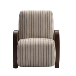 Fauteuil d'appoint moderne de luxe pour salon avec accoudoirs en bois massif cintrés, idéal pour salon, chambre, appartement, hôtel - Product Image 5