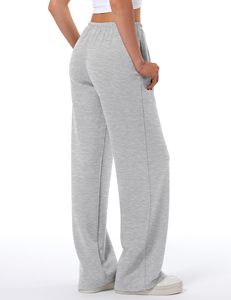 Joggers personnalisés Vente en gros pour femmes Pantalons de survêtement à jambes larges pour femmes Taille basse Cordon de serrage Élastique Pantalon de survêtement léger Vente à chaud pour femmes - Product Image 1