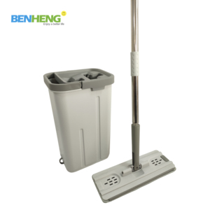 Mopa plana Zetter Rusia con sistema de <span class=keywords><strong>exprimido</strong></span> manos libres y cubo, 2 paños para limpieza de suelos del hogar - Product Image 3