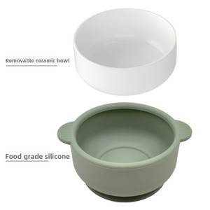 New Kids Silicone-china Bowl Strong Suction Base Steaming Cooking-ready Silicone Handled Bowl Shatter-proof - Product Image 2