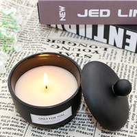 LANGXU Pot à bougie noir givré en verre à paroi épaisse, matériau durable et robuste, récipient vide pour une utilisation à long terme et réutilisable, décoration