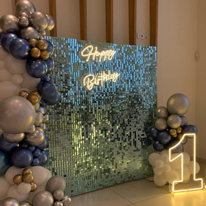 Phông Nền Đám Cưới Ngoài Trời Phông Nền Lấp Lánh Màu Vàng Hồng Ánh Kim Sa Treo Tường Sàn Nhảy - Product Image 6