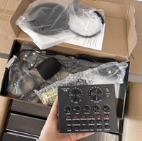 Bm800 V8 Set kartu suara mikrofon menyanyi Studio, kondenser Audio profesional untuk Karaoke Podcast rekaman Streaming langsung