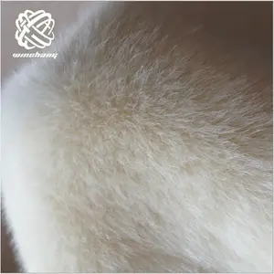 Fausse fourrure de vison douce de qualité supérieure en fausse fourrure blanche pour vestes de manteau tissus courts en peluche