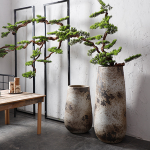 <span class=keywords><strong>Vaso</strong></span> Alto in <span class=keywords><strong>Ceramica</strong></span> Opaca Stile Retrò Shabby Chic Decorazione Casa <span class=keywords><strong>Grande</strong></span> <span class=keywords><strong>Vaso</strong></span> da Terra Antico Rustico - Product Image 2