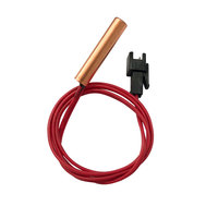 Harga Pabrik Sensor Termistor NTC Tembaga 10k 3450 Kabel Panjang Merah Kustom untuk Sensor Suhu