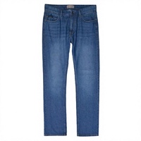 Jean en denim noir coupe droite ajustée vintage pour homme, en coton, style streetwear, respirant et lavable, idéal printemps, été, automne, hiver