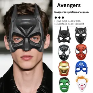 Masques de performance lumineux en plastique DIY Avengers pour Hulk Spiderman Iron Man, accessoires de fête - Product Image 1