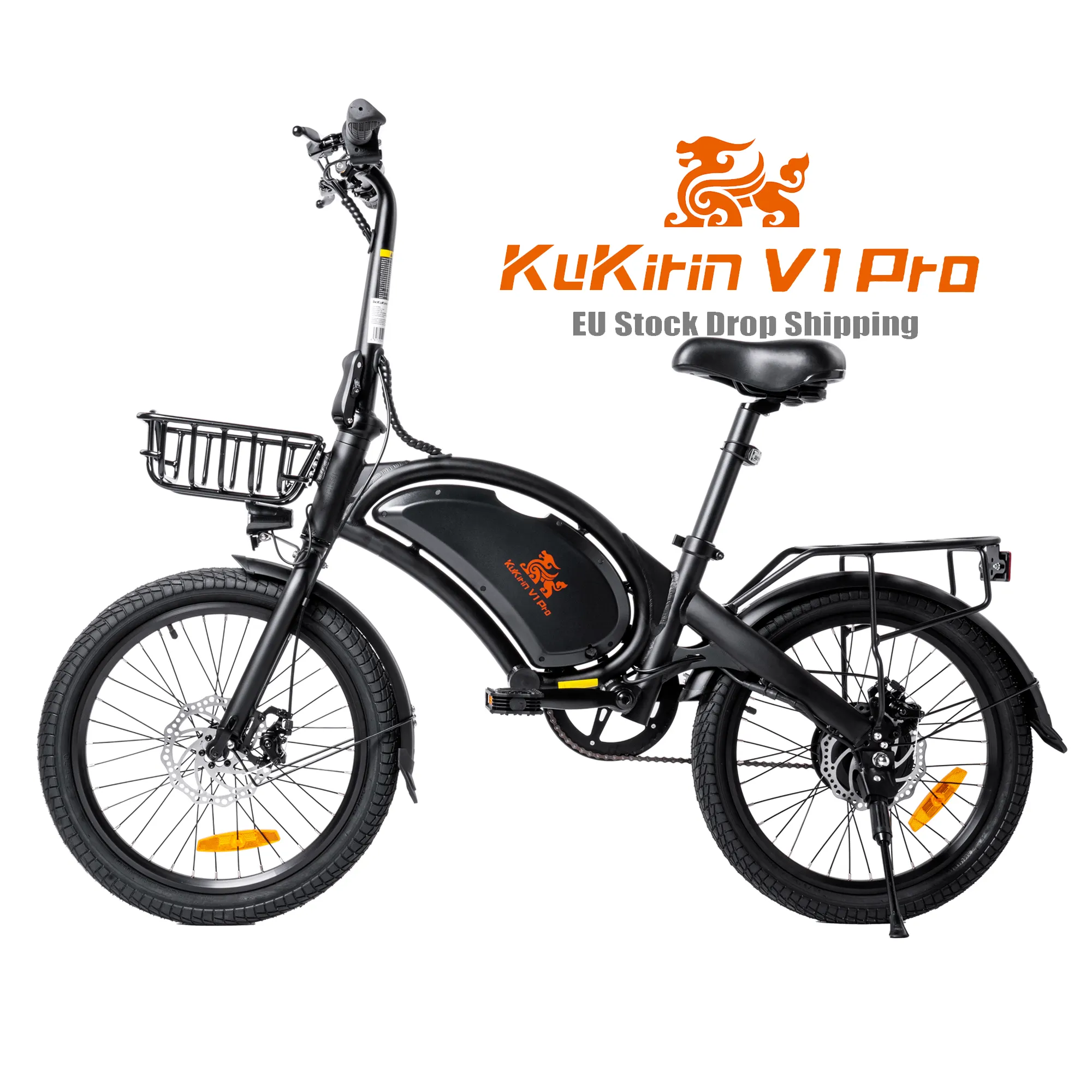 EU Stock Kugoo KuKirin V1 Pro 48V 350W Electric Bike 20Inch Tire Foldable Electric Bicycle for adults