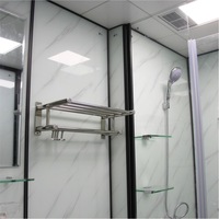 Modules de salle de bain modulaires sans cadre, carrés, de luxe, avec douche intégrée, salle de bain préfabriquée pour hôtel et appartement
