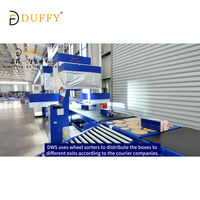 Transportador Automático Duffy para Clasificación de Almacenes de Comercio Electrónico con Sistema Dinámico de Escaneo de Dimensiones y Pesaje DWS