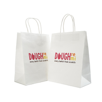 Sacs en papier kraft avec impression de logo personnalisé pour la livraison de plats à emporter des restaurants