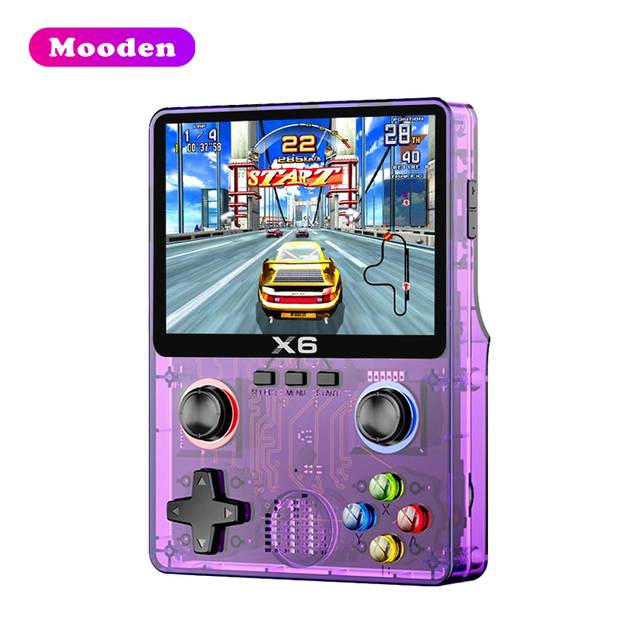 L X6 Portable Handheld Game Player 3.5 Inch Screen 32/64GB Classic Retro Video Gaming Console Miyoo + 2000mAh Battery