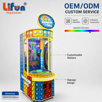LIFUN Rainbow Ball Ball Drop Arcade Game Machine 1 Player Ticket Redemption Game for Family Entertainment Center