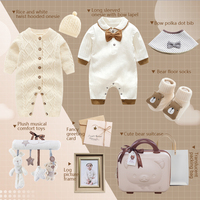 Nouveau Coffret Cadeau Populaire Style Doux 9 Pièces 100% Coton Vêtements Décontractés Toutes Saisons pour Bébés