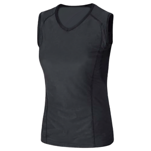 <b>Women</b> V-Neck Sleeveless <b>Tank</b> <b>Top</b> Solid <b>Black</b> Breathable Polyester Yoga <b>Top</b> Regular Fit Adult Sportwear - Product Image 1