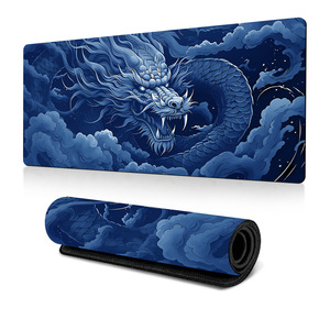 Dragon Großes Gaming-Mauspad Schreibtischunterlage, Hochwertiges Mikrogewebe für Präzise Maussteuerung, Rutschfeste Gummiunterseite, Genähte Kanten - Product Image 2
