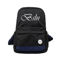 Sac à dos étudiant personnalisé en usine, style color-block simple, en tissu Oxford, avec bretelles réglables, sac à dos double épaule durable
