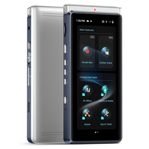 Grabadora <span class=keywords><strong>de</strong></span> Voz Inteligente R2 para Oficina, Pantalla <span class=keywords><strong>de</strong></span> 4 Pulgadas, 64GB, Android 12, Compatible con Archivos WAV, Transcripción y Traducción <span class=keywords><strong>de</strong></span> Videoconferencias, 4+64GB - Product Image 1