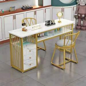 Nueva Estación de Trabajo de Lujo para Arte de Uñas, Muebles de Acero Inoxidable para Manicura, Mesa para Uñas - Product Image 4
