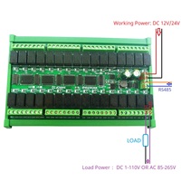 Module de relais micro RS485 1-32 canaux 2A/3A DC 12V 24V, carte d'extension E/S MODBUS RTU pour logiciel de configuration PLC HMI PTZ N4ROD04