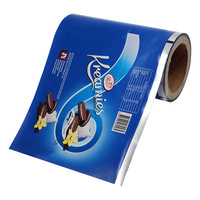 Film en rouleau personnalisé imprimé pour l'emballage de biscuits au chocolat, adapté aux machines d'emballage automatiques, film de sachet laminé