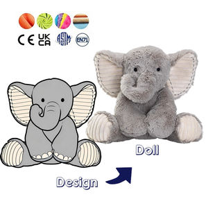<span class=keywords><strong>Elefante</strong></span> <span class=keywords><strong>de</strong></span> Peluche OEM con Orejas Grandes, Gris, para Cumpleaños - Product Image 1