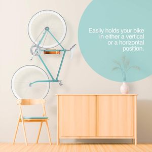 <span class=keywords><strong>Soporte</strong></span> de Pared para <span class=keywords><strong>Bicicleta</strong></span> de <span class=keywords><strong>Madera</strong></span> - <span class=keywords><strong>Soporte</strong></span> de Pared Horizontal para <span class=keywords><strong>Bicicleta</strong></span> para el Hogar o el Garaje, <span class=keywords><strong>Soporte</strong></span> de Pared para <span class=keywords><strong>Bicicleta</strong></span>, Elegante Almacenamiento Interior para Bicicletas - Product Image 3