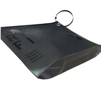 Sacs d'emballage en plastique noir mat transparents et givrés pour maillots de bain, t-shirts, vêtements et bikinis, imprimés sur mesure, avec œillet et poignée