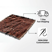 Hahnentritt-Muster Strickdecke mit Quasten für Sofa und Bett, Weiche Gemütliche Jacquard-Texturierte Dekorative Decke für Wohnzimmer
