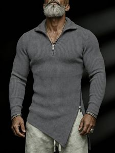 Herren Rippenkragen Polyester Terylene Langarm <span class=keywords><strong>T</strong></span>-Shirt Pflegeleicht für Abendveranstaltungen und Freizeitaktivitäten - Product Image 4