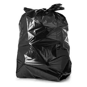 Heavy duty large size black hdpe plastic strong tall kitchen trash black garbage trash bag