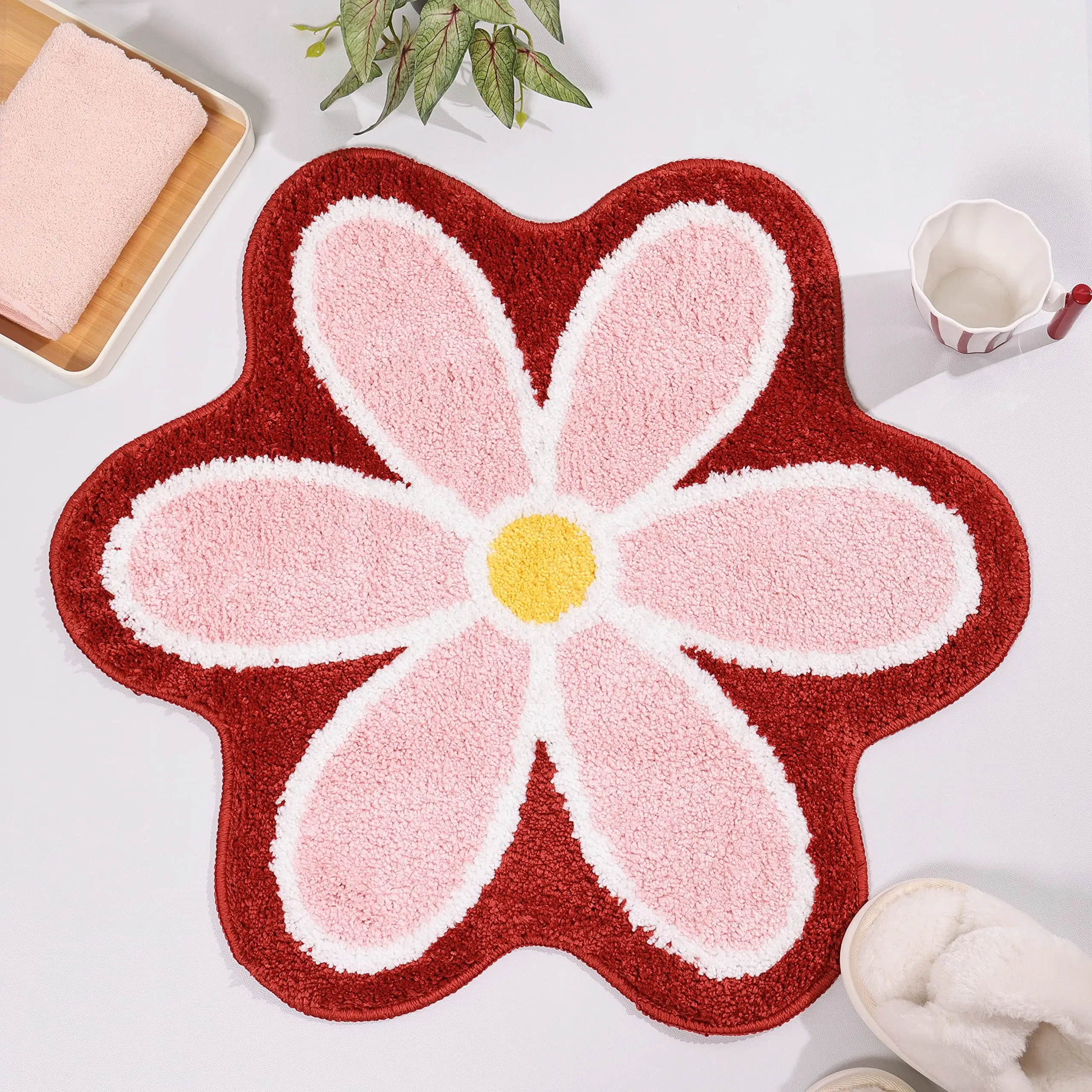 פרח אמבטיה שטיח footmat זול אמבטיה מחצלות סופגת מחצלת רצפת סופר סופג מחצלת מותאם אישית