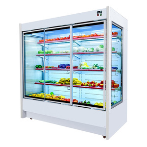 Đa boong mở thịt hiển thị tủ lạnh trái cây trong siêu thị - Product Image 3