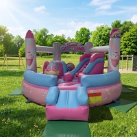 Château gonflable intérieur Candy House avec matériau PVC commercial certifié CE de 0,55 mm d'épaisseur et garantie de 12 mois