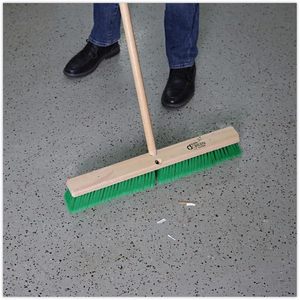 Cabezal de Escoba para Pisos con Cerdas de PET Reciclado Verde de 3 Pulgadas Cerdas de cerdo de 24 pulgadas Cepillo para barrer pisos - Product Image 2